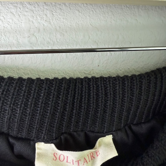 Solitaire Crochet 2 Piece Set Womens Medium Black Maxi Sleeveless Flowy - Picture 12 of 12